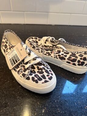 Superga Leopard-Print Canvas Sneakers - Pink, Black & Cream